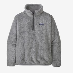 Grey fuzzy Patagonia half zip pullover